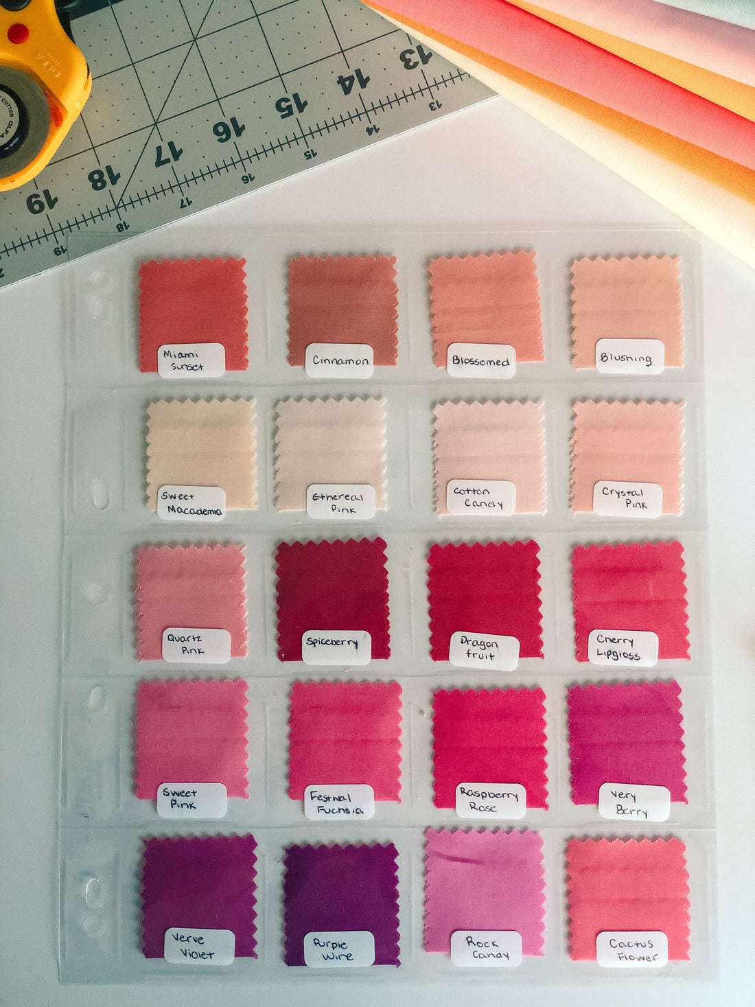 Organizing Your Fabric Samples