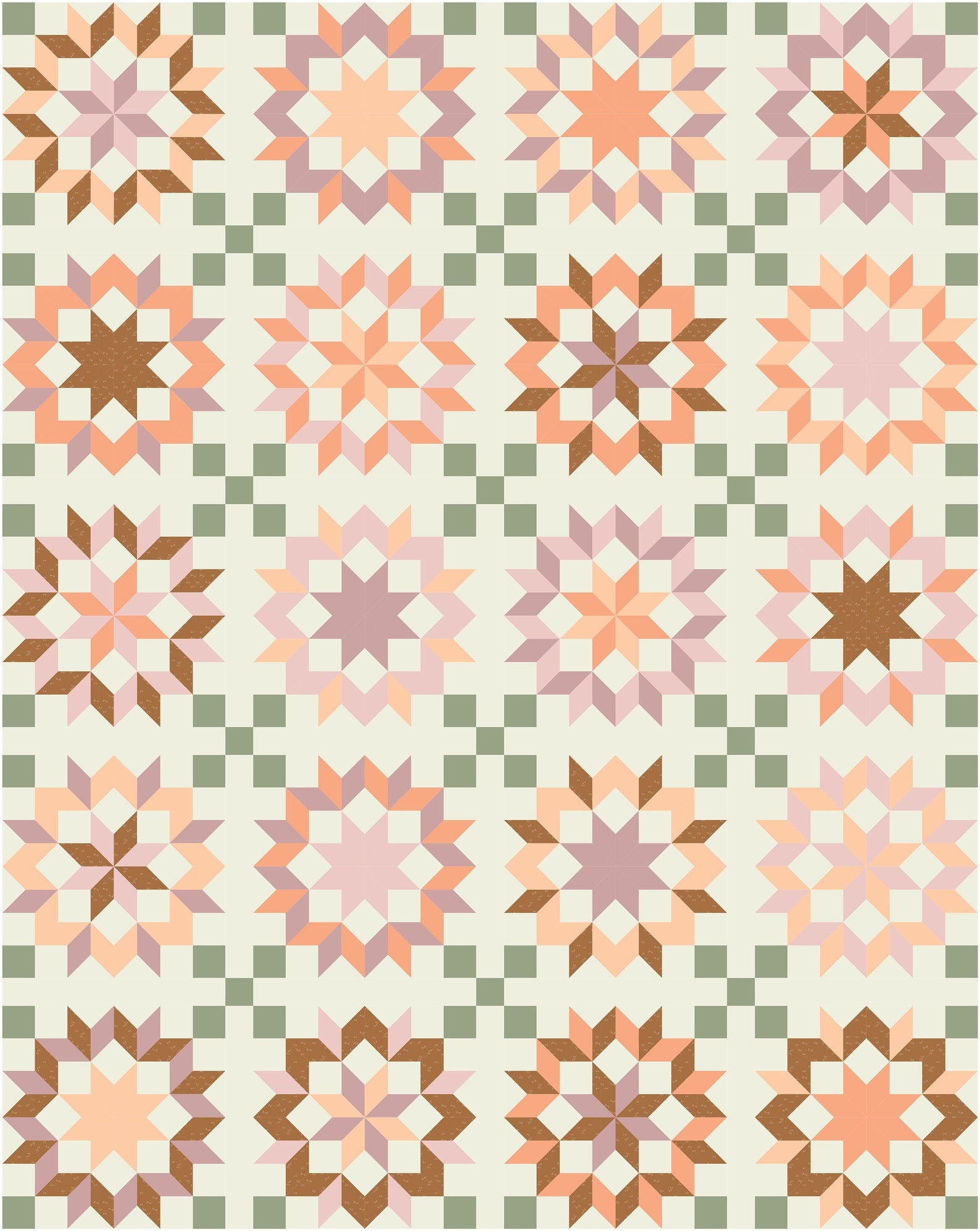 Wooden Rose Quilt Pattern