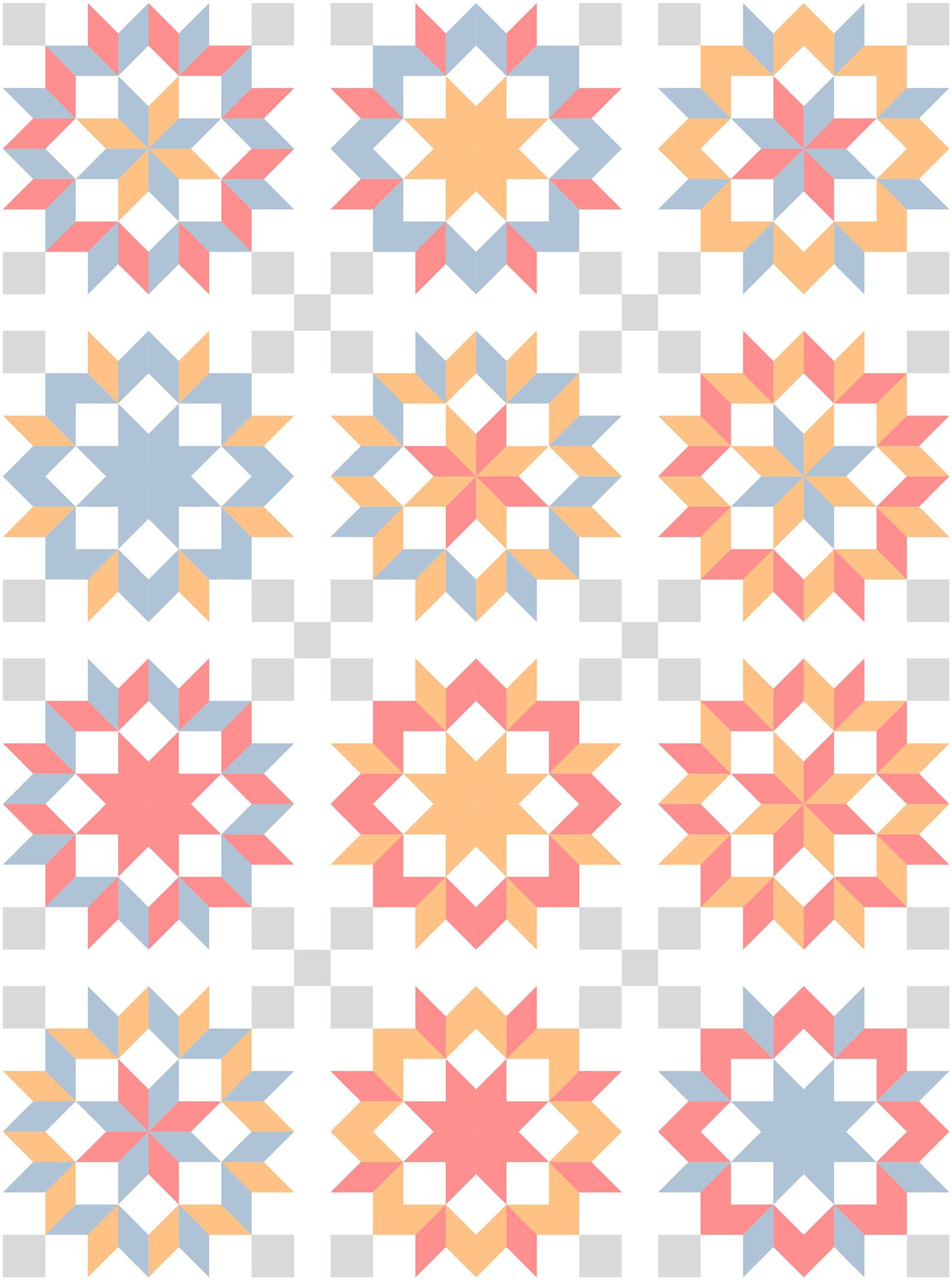 Wooden Rose Quilt Pattern