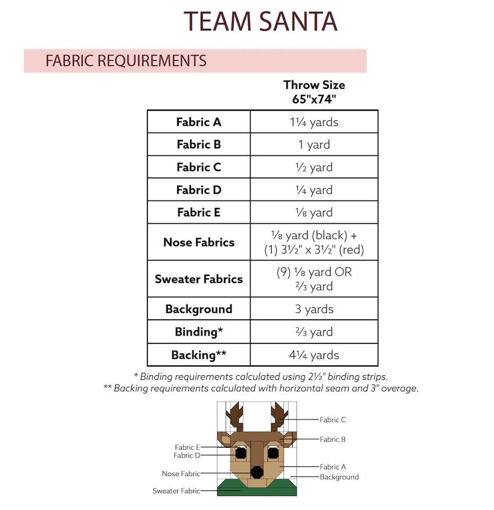 Team Santa Quilt Pattern